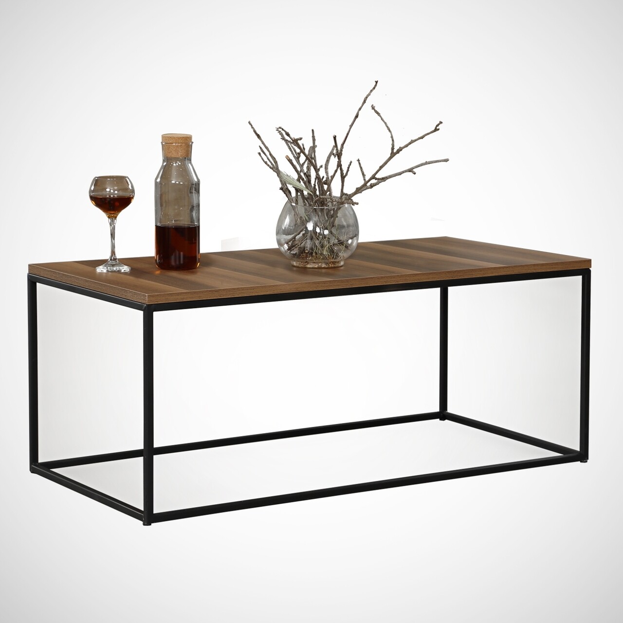 Masuta de cafea Cosco Walnut, Comforty, 95x55x43 cm, aluna - imagine 7